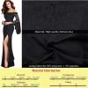 imageVFSHOW Womens Off Shoulder Bell Sleeve Formal Evening Wedding Party Maxi DressBlack Lace