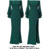 imageVFSHOW Womens Off Shoulder Bell Sleeve Formal Evening Wedding Party Maxi DressGreen Lace