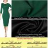 imageVFSHOW Womens Pleated Asymmetric Bow Neck Work Business Office Cocktail Party Pencil Sheath DressGreen