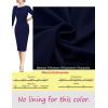imageVFSHOW Womens Pleated Asymmetric Bow Neck Work Business Office Cocktail Party Pencil Sheath DressNavy Blue