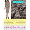 imageVFSHOW Womens Pleated Crew Neck Peplum Work Business Office Bodycon Pencil Sheath DressBeige Tweed