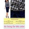imageVFSHOW Womens Pleated Crew Neck Peplum Work Business Office Bodycon Pencil Sheath DressNavy Blueplaid