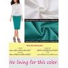 imageVFSHOW Womens Pleated Crew Neck Peplum Work Business Office Bodycon Pencil Sheath DressOffwhite  Teal