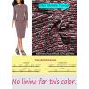 imageVFSHOW Womens Pleated Crew Neck Peplum Work Business Office Bodycon Pencil Sheath DressRed Tweedb