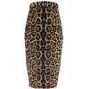 imageVFSHOW Womens Ruched Ruffle High Waist Casual Wok Office Party Slim Fitted Bodycon Pencil Midi MidCalf SkirtLeopard Print