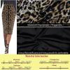 imageVFSHOW Womens Ruched Ruffle High Waist Casual Wok Office Party Slim Fitted Bodycon Pencil Midi MidCalf SkirtLeopard Print