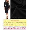 imageVFSHOW Womens Ruffle Bell Sleeves Business Cocktail Party Bodycon Pencil Sheath DressBlackcotton Blend