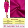 imageVFSHOW Womens Ruffle Bell Sleeves Business Cocktail Party Bodycon Pencil Sheath DressHot Pink