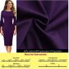 imageVFSHOW Womens Ruffle Bell Sleeves Business Cocktail Party Bodycon Pencil Sheath DressPurplecotton Blend