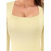 imageVFSHOW Womens Work Business Square Neck Bodycon Dress Office Retro Elegant Slim Fitted Pencil Sheath DressApricot