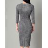 imageVFSHOW Womens Work Business Square Neck Bodycon Dress Office Retro Elegant Slim Fitted Pencil Sheath DressBlack Tweed