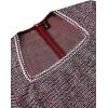 imageVFSHOW Womens Work Business Square Neck Bodycon Dress Office Retro Elegant Slim Fitted Pencil Sheath DressDark Red Tweed