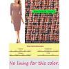 imageVFSHOW Womens Work Business Square Neck Bodycon Dress Office Retro Elegant Slim Fitted Pencil Sheath DressRed Tweed
