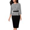 Black Beige Tweed Plaid + Black