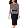 Dark Red Tweed+black