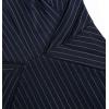 imageVFSHOW Womens 2025 Elegant Work Business Office Sheath Pencil Dresses Front Zipper Pleated Crew Neck Fitted Bodycon DressNavy Blue and White Striped