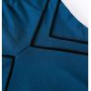 imageVFSHOW Womens 2025 Elegant Work Business Office Sheath Pencil Dresses Front Zipper Pleated Crew Neck Fitted Bodycon DressPeacock Blue