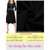 imageVFSHOW Womens Button Pockets Wear to Work Office Business Vintage Church Fit and Flare A Line DressBlack