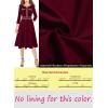 imageVFSHOW Womens Button Pockets Wear to Work Office Business Vintage Church Fit and Flare A Line DressDark Red