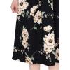 imageVFSHOW Womens Elegant Patchwork Pockets Pleated Work Office Business Casual Party Belted ALine Midi DressBlackfloral Prints