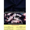 imageVFSHOW Womens Elegant Patchwork Pockets Pleated Work Office Business Casual Party Belted ALine Midi DressNavy Blue  Multi Floral Print