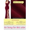 imageVFSHOW Womens Formal Prom Ruffle One Shoulder Strap Ruched Maxi Dress 2024 Sexy Twist Front Split Wedding Guest Evening GownSparkly Dark Red