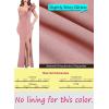 imageVFSHOW Womens Formal Prom Ruffle One Shoulder Strap Ruched Maxi Dress 2024 Sexy Twist Front Split Wedding Guest Evening GownSparkly Dusty Pink