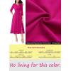 imageVFSHOW Womens Pleated Notch Neck Front Slit Buttons Pockets Office Business Work Slim Fit Aline Fit and Flare Midi DressHot Pink