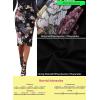 imageVFSHOW Womens Ruched Ruffle High Waist Asymmetric Wrap Casual Wok Office Party Slim Fitted Bodycon Pencil Midi MidCalf SkirtBlack  Multi Floral Print
