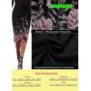 imageVFSHOW Womens Ruched Ruffle High Waist Asymmetric Wrap Casual Wok Office Party Slim Fitted Bodycon Pencil Midi MidCalf SkirtBlack and Pink Floral Print