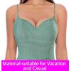 imageVFSHOW Womens Sexy Formal Ruched Fitted High Slit Bodycon Maxi Dress Spaghetti Strap Sweetheart Cocktail Prom Evening GownGreen and White Plaid