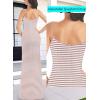 imageVFSHOW Womens Sexy Formal Ruched Fitted High Slit Bodycon Maxi Dress Spaghetti Strap Sweetheart Cocktail Prom Evening GownPink Stripes Knit