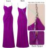 imageVFSHOW Womens Sexy Formal Ruched Fitted High Slit Bodycon Maxi Dress Spaghetti Strap Sweetheart Cocktail Prom Evening GownSparkly Purple