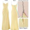 imageVFSHOW Womens Sexy Formal Ruched Fitted High Slit Bodycon Maxi Dress Spaghetti Strap Sweetheart Cocktail Prom Evening GownTextured Light Yellow