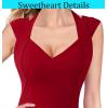 imageVFSHOW Womens V Halter Neck Celebrity Ruffle High Split Formal Evening Gown Wedding Prom Maxi DressSolid Red