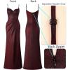 imageVFSHOW Womens Sexy Formal Ruched Fitted High Slit Bodycon Maxi Dress Spaghetti Strap Sweetheart Cocktail Prom Evening GownBlack and Red a
