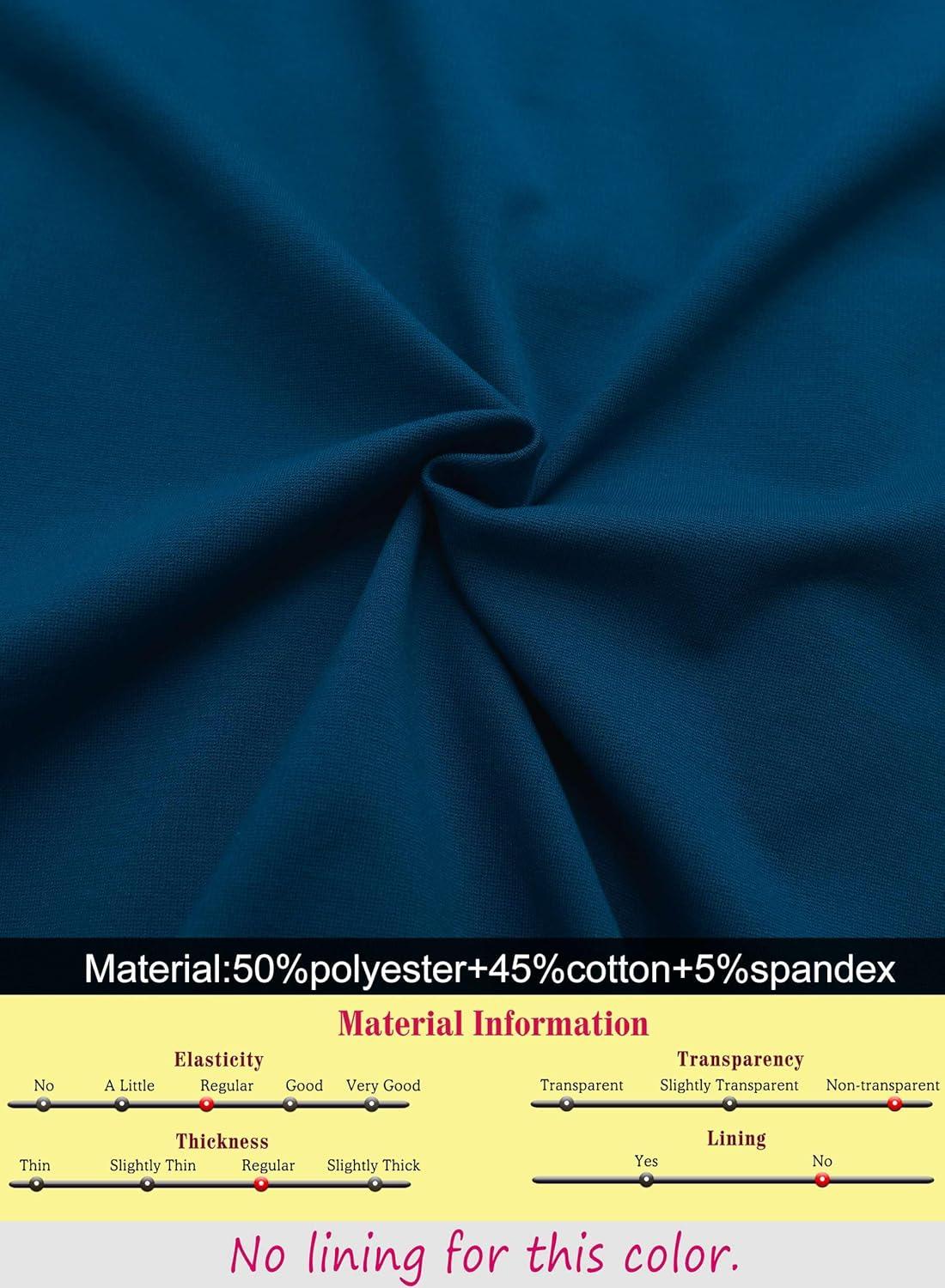 imageVFSHOW Womens 2024 Business Work Office Pockets Belted Buttons Elegant Fit and Flare ALine DressPeacock Blue