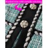 imageVFSHOW Womens 2024 Fall Winter Office Business Work Church Dresses Tweed Peplum Slimming Bodycon Pencil Sheath DressTeal Green Tweed