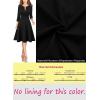 imageVFSHOW Womens Front Zipper Crisscross Waist Slim Wear to Work Business Office Fit and Flare ALine DressBlack