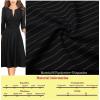 imageVFSHOW Womens Front Zipper Crisscross Waist Slim Wear to Work Business Office Fit and Flare ALine DressBlack and White Stripe