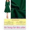 imageVFSHOW Womens Front Zipper Crisscross Waist Slim Wear to Work Business Office Fit and Flare ALine DressGreen