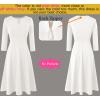 imageVFSHOW Womens Front Zipper Crisscross Waist Slim Wear to Work Business Office Fit and Flare ALine DressOffwhite