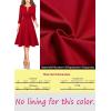 imageVFSHOW Womens Front Zipper Crisscross Waist Slim Wear to Work Business Office Fit and Flare ALine DressRed