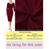 imageVFSHOW Womens Notch V Neck Office Business Work Slim Fit Sheath Pencil DressDark Red and Black Piping