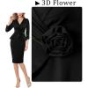 imageVFSHOW Womens 2024 Business Church Vintage Work Office Faux Wrap V Neck Slim Bodycon Pencil DressBlackb