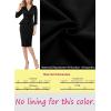 imageVFSHOW Womens 2024 Business Church Vintage Work Office Faux Wrap V Neck Slim Bodycon Pencil DressBlackb