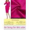 imageVFSHOW Womens 2024 Business Church Vintage Work Office Faux Wrap V Neck Slim Bodycon Pencil DressHot Pinkb