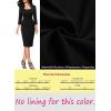 imageVFSHOW Womens 2024 Square Neck Peplum Work Business Office Slim Pencil Sheath DressBlack
