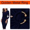 imageVFSHOW Womens Elegant Notch Neck Ruched Cocktail Party Work Office Business Church Bodycon Sheath DressDark Blue