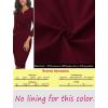 imageVFSHOW Womens Elegant Notch Neck Ruched Cocktail Party Work Office Business Church Bodycon Sheath DressDark Red
